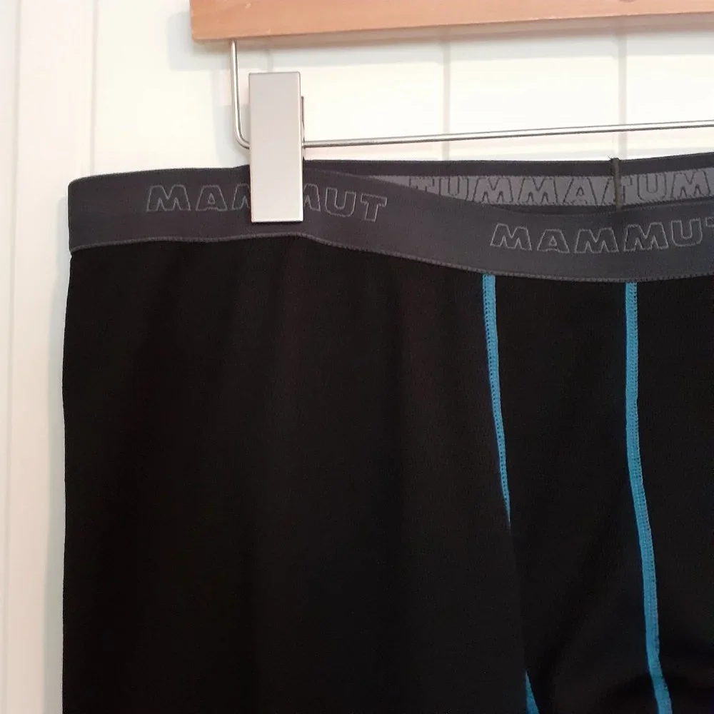 Mammut Go Warm Symbitech 3/4 Length Wool Blend Baselayer Pant Black Size XXL
